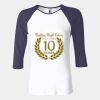 Ladies' Baby Rib Three-QuarterSleeve Contrast Raglan T-Shirt Thumbnail