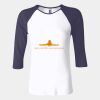 Ladies' Baby Rib Three-QuarterSleeve Contrast Raglan T-Shirt Thumbnail
