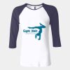 Ladies' Baby Rib Three-QuarterSleeve Contrast Raglan T-Shirt Thumbnail