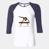 Ladies' Baby Rib Three-QuarterSleeve Contrast Raglan T-Shirt Thumbnail
