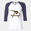 Ladies' Baby Rib Three-QuarterSleeve Contrast Raglan T-Shirt Thumbnail