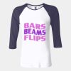 Ladies' Baby Rib Three-QuarterSleeve Contrast Raglan T-Shirt Thumbnail