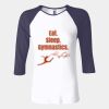 Ladies' Baby Rib Three-QuarterSleeve Contrast Raglan T-Shirt Thumbnail