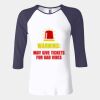 Ladies' Baby Rib Three-QuarterSleeve Contrast Raglan T-Shirt Thumbnail