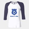 Ladies' Baby Rib Three-QuarterSleeve Contrast Raglan T-Shirt Thumbnail