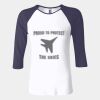 Ladies' Baby Rib Three-QuarterSleeve Contrast Raglan T-Shirt Thumbnail