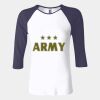 Ladies' Baby Rib Three-QuarterSleeve Contrast Raglan T-Shirt Thumbnail