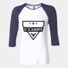 Ladies' Baby Rib Three-QuarterSleeve Contrast Raglan T-Shirt Thumbnail
