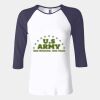 Ladies' Baby Rib Three-QuarterSleeve Contrast Raglan T-Shirt Thumbnail