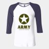 Ladies' Baby Rib Three-QuarterSleeve Contrast Raglan T-Shirt Thumbnail
