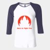 Ladies' Baby Rib Three-QuarterSleeve Contrast Raglan T-Shirt Thumbnail
