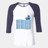Ladies' Baby Rib Three-QuarterSleeve Contrast Raglan T-Shirt Thumbnail