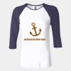 Ladies' Baby Rib Three-QuarterSleeve Contrast Raglan T-Shirt Thumbnail