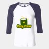 Ladies' Baby Rib Three-QuarterSleeve Contrast Raglan T-Shirt Thumbnail