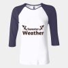 Ladies' Baby Rib Three-QuarterSleeve Contrast Raglan T-Shirt Thumbnail