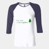 Ladies' Baby Rib Three-QuarterSleeve Contrast Raglan T-Shirt Thumbnail