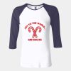 Ladies' Baby Rib Three-QuarterSleeve Contrast Raglan T-Shirt Thumbnail