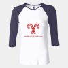 Ladies' Baby Rib Three-QuarterSleeve Contrast Raglan T-Shirt Thumbnail