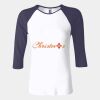 Ladies' Baby Rib Three-QuarterSleeve Contrast Raglan T-Shirt Thumbnail