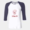 Ladies' Baby Rib Three-QuarterSleeve Contrast Raglan T-Shirt Thumbnail