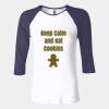 Ladies' Baby Rib Three-QuarterSleeve Contrast Raglan T-Shirt Thumbnail